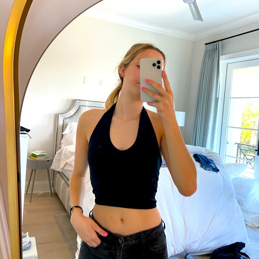 Black Halter Top